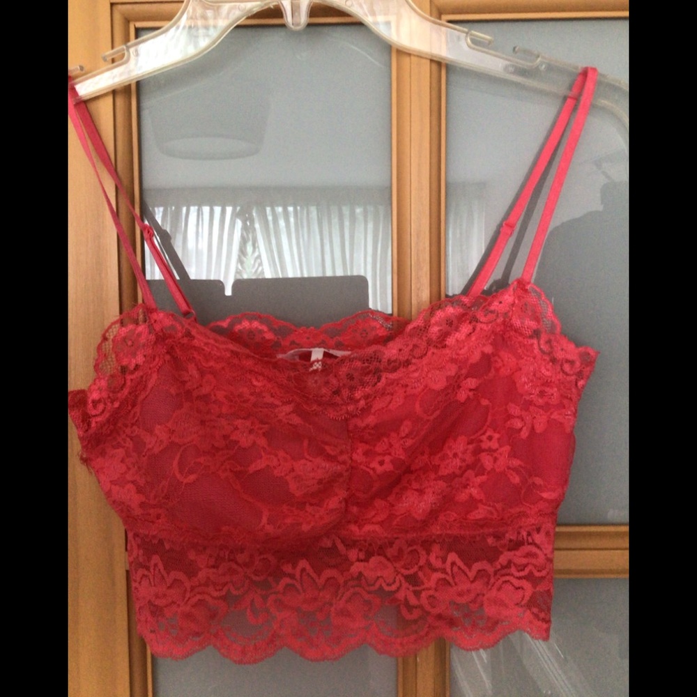 Sexy Pink LaceBandeau Bra